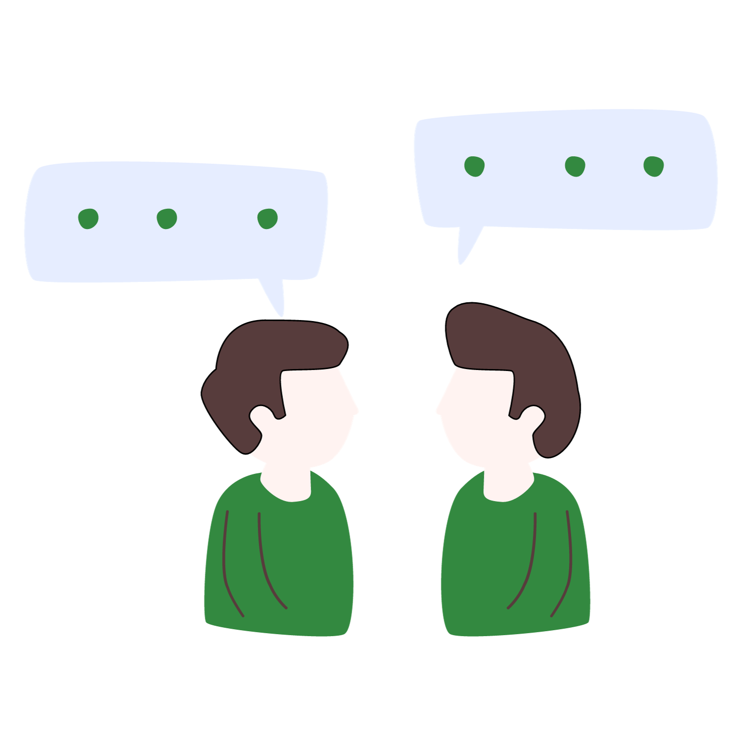 two people having a conversation