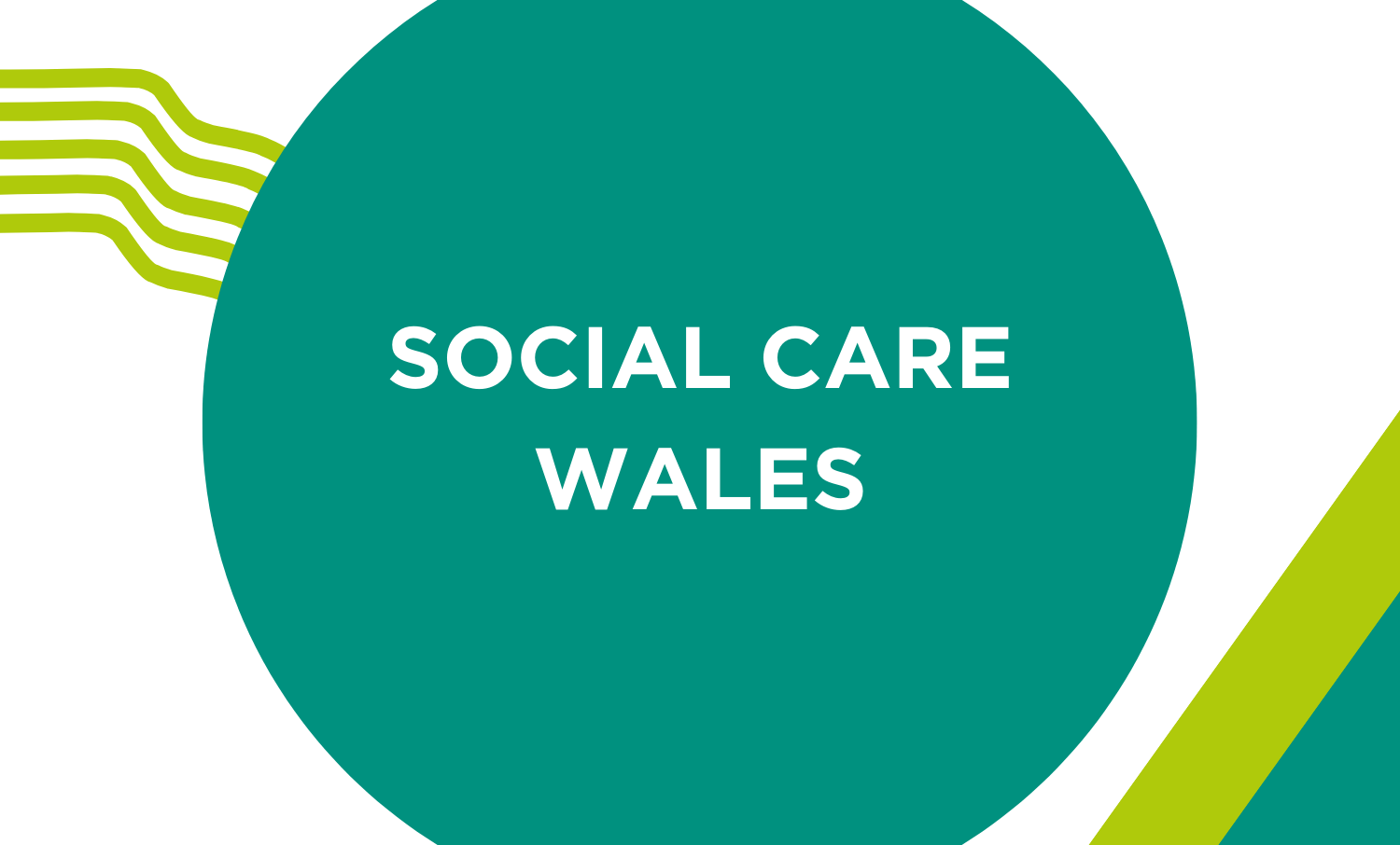 Social Care Wales inside green circle