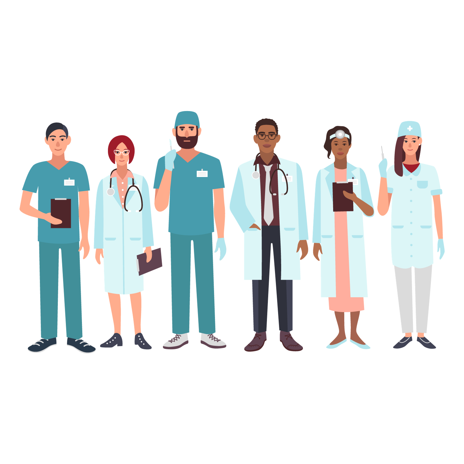 group of doctors and nurses