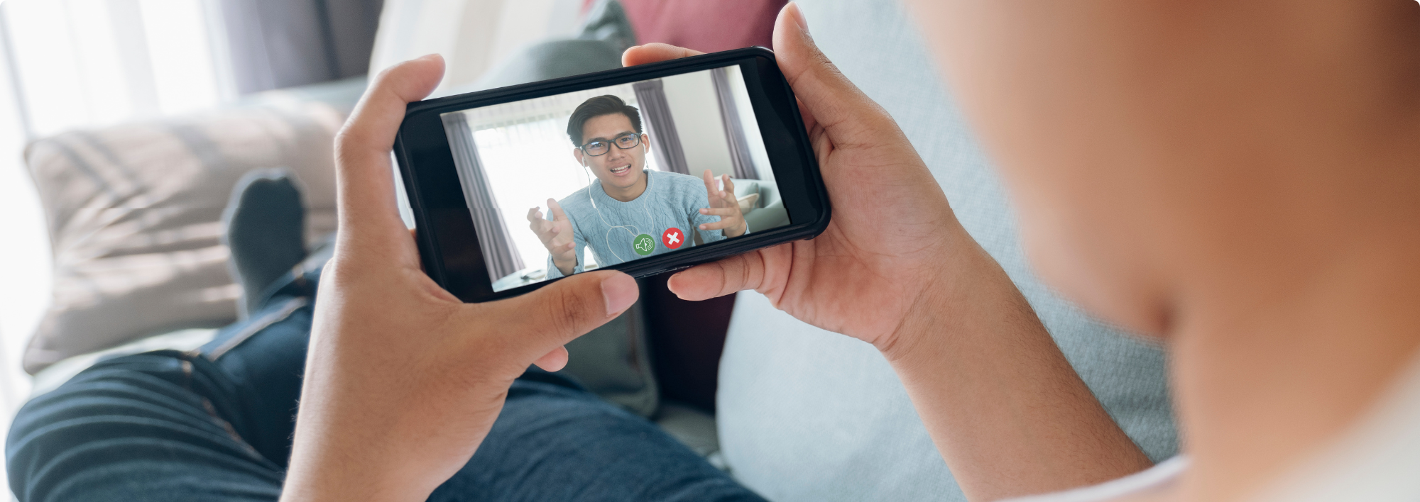 person holding a phone